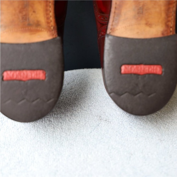 SALE - Grenson 9.5-D US Red Mens Wingtip Oxford Dress Shoes - Picture 12 of 14